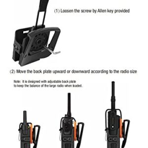 Tactical Scorpion Gear Polymer Walkie Talkie Radio Holder Holster for Motorola, Kenwood, Hytera