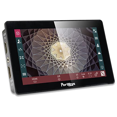 Portkeys LH5P II Camera Control Field Monitor |Touch Screen |Metal Frame |Bluetooth |2200 Nit |5.5" |1920x1080, Control Function Compatible with Canon, Sony, Panasonic, BMPCC, ZCam and Gimbals