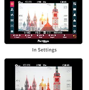 Portkeys LH5P II Camera Control Field Monitor |Touch Screen |Metal Frame |Bluetooth |2200 Nit |5.5" |1920x1080, Control Function Compatible with Canon, Sony, Panasonic, BMPCC, ZCam and Gimbals