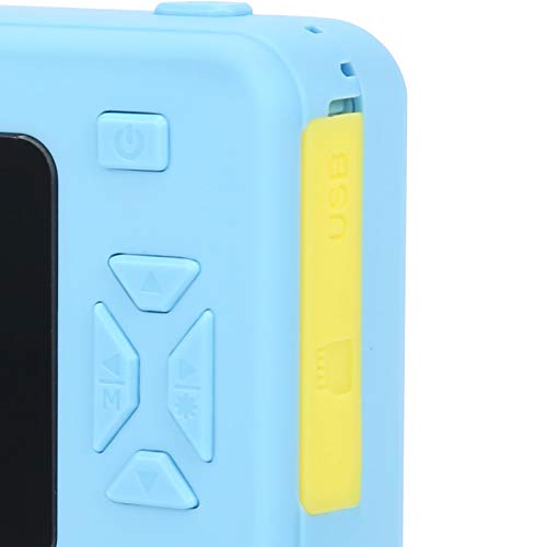 Mxzzand Portable High-Definition Children's Digital Camera Cute Front Rear Dual Cameras Selfie Camera Toy(Blue)