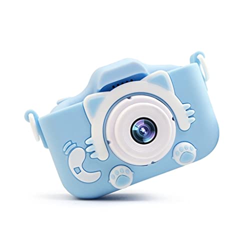 MEENE Digital Camera 20MP 1080P Kids Selfie Camera with TF Card Slot 2 inch IPS Auto Focus Digital Camera Built-in Funny Frames Camera (Color : Blue)