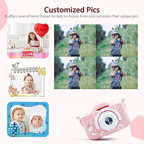 MEENE Digital Camera 20MP 1080P Kids Selfie Camera with TF Card Slot 2 inch IPS Auto Focus Digital Camera Built-in Funny Frames Camera (Color : Blue)