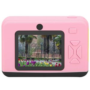 mxzzand portable high-definition children’s digital camera cute front rear dual cameras selfie camera toy(pink)