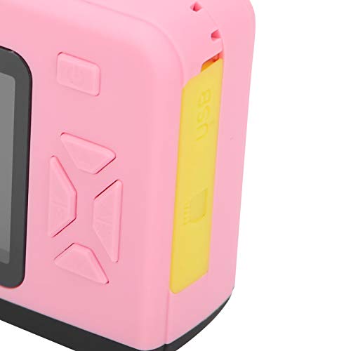 Mxzzand Portable High-Definition Children's Digital Camera Cute Front Rear Dual Cameras Selfie Camera Toy(Pink)