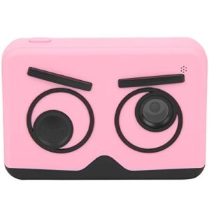 Mxzzand Portable High-Definition Children's Digital Camera Cute Front Rear Dual Cameras Selfie Camera Toy(Pink)