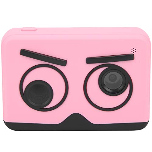 Mxzzand Portable High-Definition Children's Digital Camera Cute Front Rear Dual Cameras Selfie Camera Toy(Pink)