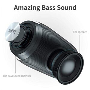 Bluetooth Speakers,MusiBaby Speaker,Outdoor, Portable,Waterproof,Wireless Speaker,Dual Pairing, Bluetooth 5.0,Loud Stereo,Booming Bass,1500 Mins Playtime for Home,Party,Gifts(Black)