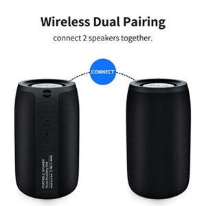 Bluetooth Speakers,MusiBaby Speaker,Outdoor, Portable,Waterproof,Wireless Speaker,Dual Pairing, Bluetooth 5.0,Loud Stereo,Booming Bass,1500 Mins Playtime for Home,Party,Gifts(Black)