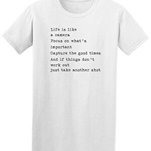 Life Is Like A Camera Photo Quote Tee - Image by Shutterstock