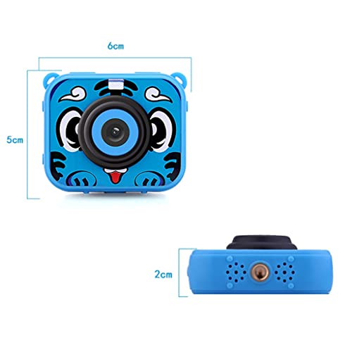 MEENE Children's Camera Mini Digital Camera 2.0 Inch LCD Screen Video Photo Camera Waterproof 1080P Kids Camera Children Birthday Gift (Color : Blue, Size : with 32GB SD Card)