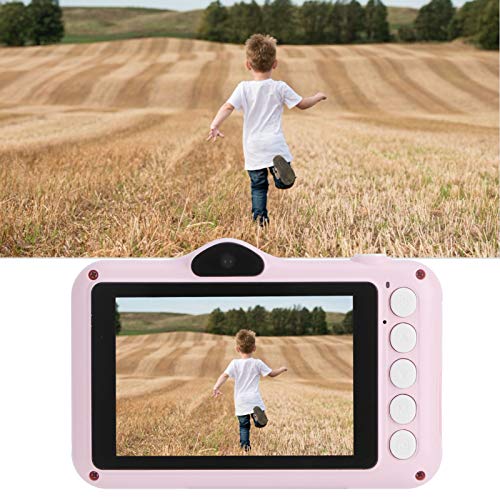 Digital Camera, High‑Definition ABS Pink Children Camera USB Charging Wide-Angle Lens for Taking Photo for Video