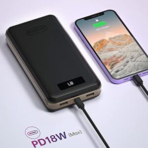 imuto Portable Charger 30000mAh Power Bank Upgrade USB C PD 18W Cell Phone External Battery Pack 3-Port Output Compatible with iPhone,Samsung,Smartphone,iPad, Nintendo etc