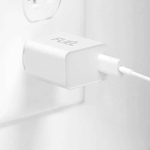 Fuel USB C Wall Charger - 20W - UL Listed, Durable, Compact PD iPhone Charger Fast Charging for iPhone 14 Pro Max/ 13 Pro Max/ 12 Pro Max/ 11/ S23 Ultra/Pixel 7/ iPad Pro (Cable Not Included) - White