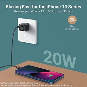 USB-C Wall Charger, TRMTECH Fast Charging Block 20W PD Type C Power Adapter Compatible with iPhone 14/14 Pro/14 Pro Max/14 Plus/13/12/11, iPad Pro, Samsung Galaxy S22/S21/S20/S10 Ultra Note20/10