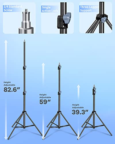 Tocoan Softbox Photography Lighting Kit, 2packs 27 x 20 inches Photo Studio Equipment & Continuous Lighting System with 40W 8000K LED Bulbs Professional Studio Lighting, Live Streaming, YouTube