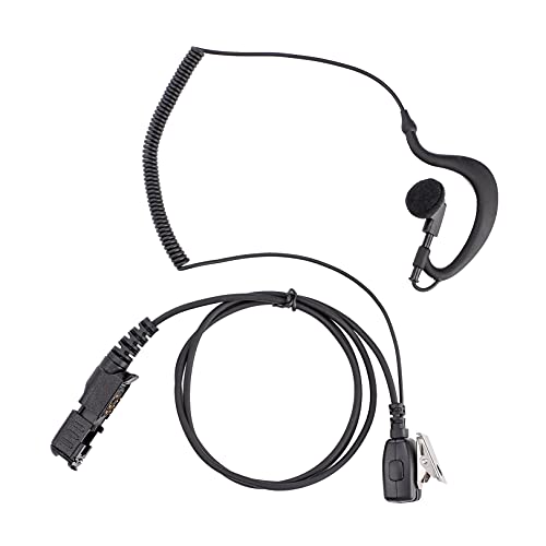 POFENAL XPR 3500e XPR3300e Extensible Single-Wire Walkie Talkie Earpiece Compatible for XPR3500 XPR3300 with PTT Mic G-Shaped Headset