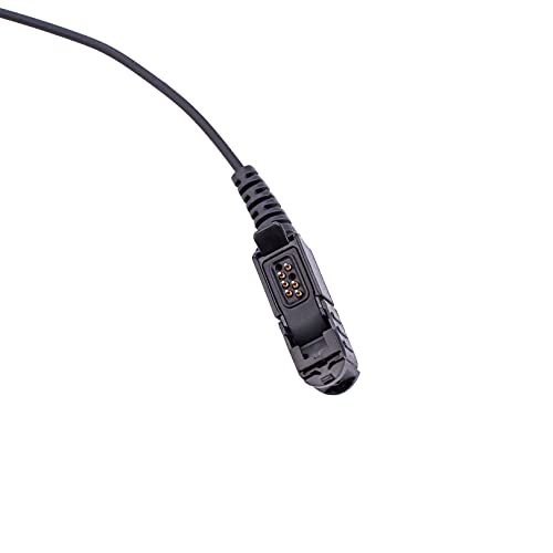 POFENAL XPR 3500e XPR3300e Extensible Single-Wire Walkie Talkie Earpiece Compatible for XPR3500 XPR3300 with PTT Mic G-Shaped Headset