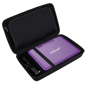 aproca hard storage travel case for dr. j 12.5″ portable dvd cd player 10.5″ hd swivel screen