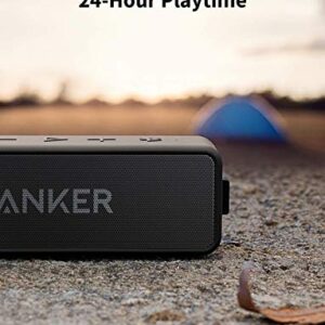 Anker Soundcore 2 Portable Bluetooth Speaker with 12W Stereo Sound, Bluetooth 5, Bassup, IPX7 Waterproof, 24-Hour Playtime, Wireless Stereo Pairing, Speaker for Home, Outdoors, Travel