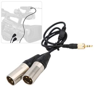 audio cable, 3.5mm stereo aux jack adapter dual xlr audio output cable, universal connecting cable microphone cable, compatible for comica wm200a,wm300a,wm100 plus