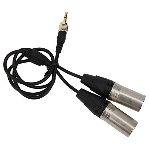 Audio Cable, 3.5mm Stereo Aux Jack Adapter Dual XLR Audio Output Cable, Universal Connecting Cable Microphone Cable, Compatible for COMICA WM200A,WM300A,WM100 PLUS