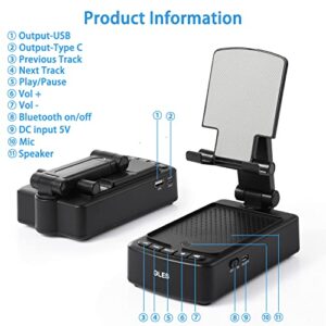 Gifts for Men, OLES Mobile Phone Stand with Bluetooth Speaker, Gifts for Him Dad Women Who Want Nothing, Adjustable Tablet Holder with Wireless Speaker, Tech Gadgets for Table Desk, Unique Ideal Gifts