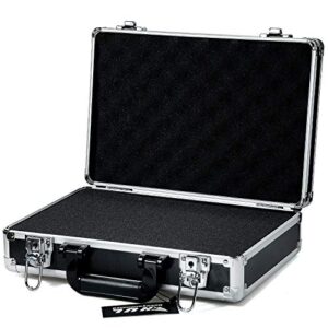 hul 14in two-tone aluminum case with customizable pluck foam interior for test instruments cameras tools parts and accessories