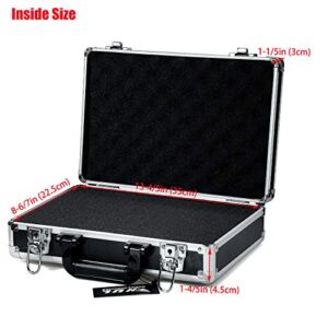 HUL 14in Two-Tone Aluminum Case with Customizable Pluck Foam Interior for Test Instruments Cameras Tools Parts and Accessories