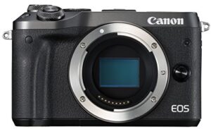 canon mirrorless single-lens camera eos m6 body (black)- international version (no warranty)