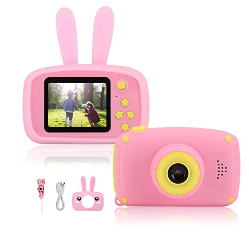 Portable Children Digital Camera Pink Kid Camera 12MP 32G 2.0-Inch HD Color Screen Toy for Child Gift