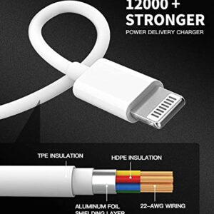 iPhone Fast Charger, iPhone Charger Fast Charging 20W PD Adapter Fast Charger Type C Power Wall Charger Block + 6FT USB C to Lightning Cable Compatible with iPhone 14/13/12 11/Pro Max/Pro/XR/SE/8Plus