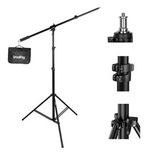 smallrig aluminum light stand 110″/9.2ft/280cm, adjustable photography air-cushioned tripod stand with 1/4″ screw for softbox, studio light, flash, umbrella, ring light, max load 5kg, ra-s280a – 3737