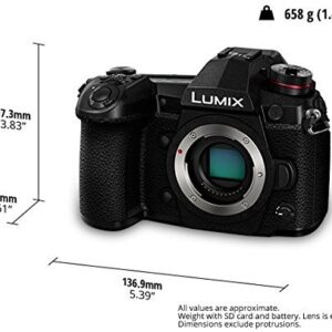 Panasonic LUMIX G9 4K Digital Camera, (DC-G9KBODY) (Black)