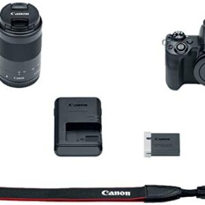 Canon EOS M50 Mirrorless Digital Camera with 15-45mm and 55-200mm Lens (Black) (Renewed)