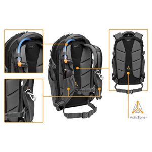 Lowepro LP37260-PWW Photo Active Outdoor Camera Backpack, QuickShelf Dividers, fits 12inch Laptop/2L Hydration, for Mirrorless, Sony, Canon, Nikon, Lenses, Gimbal, Drone, DJI, Osmo, Mavic, Black/Grey, BP200