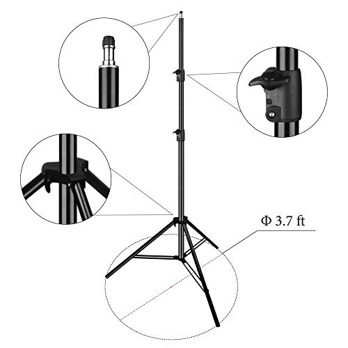EMART 10 x 10 ft Photo Video Studio Heavy Duty Adjustable Backdrop Support System Kit, Photography Muslin Background Stand with Carry Bag