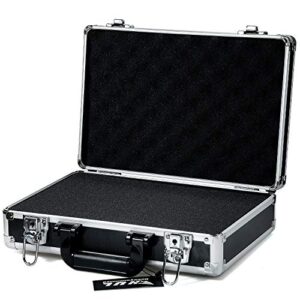 hul 16in two-tone aluminum case with customizable pluck foam interior for test instruments cameras tools parts and accessories