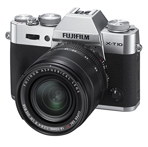 Fujifilm X-T10 Silver Mirrorless Digital Camera Kit with XF 18-55mm F2.8-4.0 R LM OIS Lens - International Version (No Warranty)