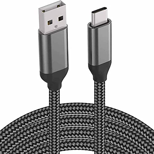 10FT USB C Charger Cable,Fast Charging,Nylon,Power Cord for Samsung Galaxy S22 S21 S20 S10e S10 Plus, Note 10 9, A01 A10e A20 A50 A51 A70, Moto G Power/Stylus, G9 Power, One 5g Ace, LG Stylo 6 5 G8 G7