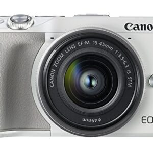 Canon EOS M3 24.2MP 1080P Wi-Fi Camera with EF-M 15-45mm is STEM Lens (White) International Version (No Warranty)