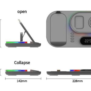 SUPERLIT 3-in-1 Fast Wireless Charger for Phone, Watch and Earbuds