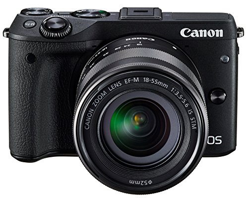 Canon EOS M3 Mirrorless Camera (Black) with EF-M 18-55mm f/3.5-5.6 IS STM Lens - International Version (No Warranty)