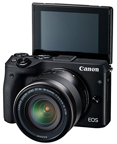 Canon EOS M3 Mirrorless Camera (Black) with EF-M 18-55mm f/3.5-5.6 IS STM Lens - International Version (No Warranty)