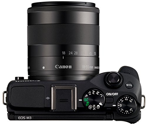 Canon EOS M3 Mirrorless Camera (Black) with EF-M 18-55mm f/3.5-5.6 IS STM Lens - International Version (No Warranty)