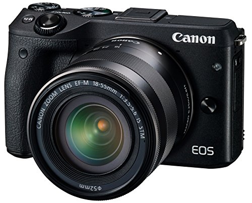 Canon EOS M3 Mirrorless Camera (Black) with EF-M 18-55mm f/3.5-5.6 IS STM Lens - International Version (No Warranty)