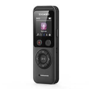 zooaoxo 64gb digital voice recorder, bluetooth voice recorder, dual microphone, 3072 kbps hd, a-b repeat, recording monitoring, noise reduction, voice activated recording