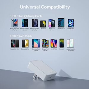 Nekmit 20W USB C Charger, PD 3.0 Fast Charger with Foldable Plug, Compatible with iPhone 14/14 Pro/14 Mini/13/13 Pro/12/12 mini/12 Pro/12 Pro Max/11, Galaxy, Pixel 7/6, iPad Pro, and More