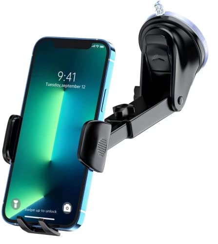 Car Phone Holder Mount 【Stable and Not Falling】 Car Phone Holder, Dashboard Windshield Air Outlet Multifunctional Phone Holder, iPhone 13 Thick Protective Case All Phones…