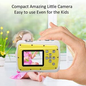 Vifemify Children Digital Camera,2 Inch Waterproof Children Camera HD Digital Kids Camera for Boys Girls Birthday Gift (Yellow)