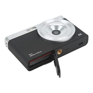 Jeanoko Portable Camera, 16X Zoom 50MP Pixels AF Autofocus Digital Camera ABS Metal for Shooting(Black)